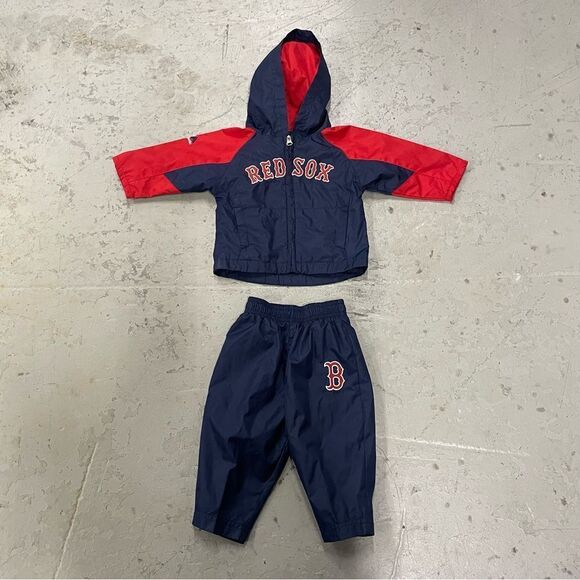 Boston Red Sox Majestic Baby Track Suit Jacket and Pants Size 6/9 Months - Picture 1 of 4